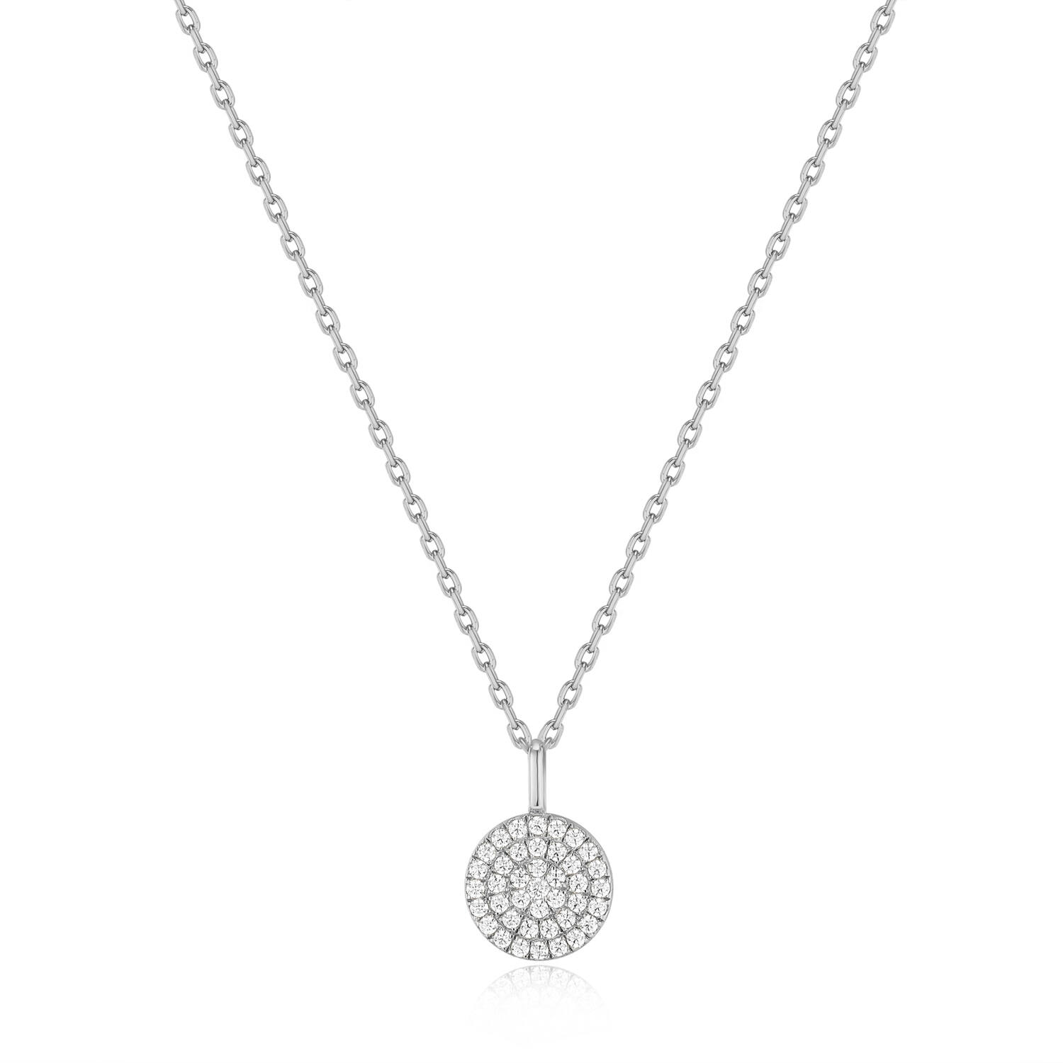  Glam Rock - Necklaces with pendant - Silver / Rhodium plated - Zirconia - 40cm